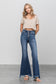BUTTON DOWN WIDE FLARE JEANS