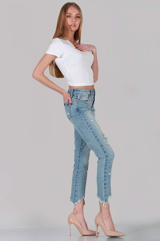 MID RISE RELAXED SKINNY