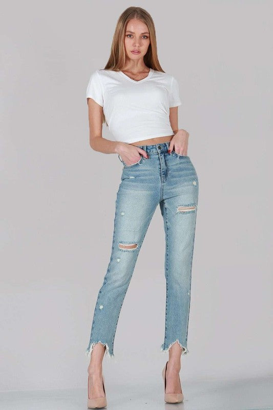 MID RISE RELAXED SKINNY